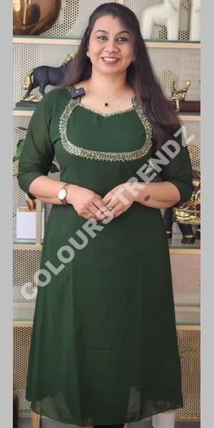 Buy Olive Green Printed Straight Kurta In Lustrous Satin Online - W for  Woman